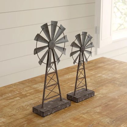 Isaiah Farmhouse Metal Table Top Décor Set