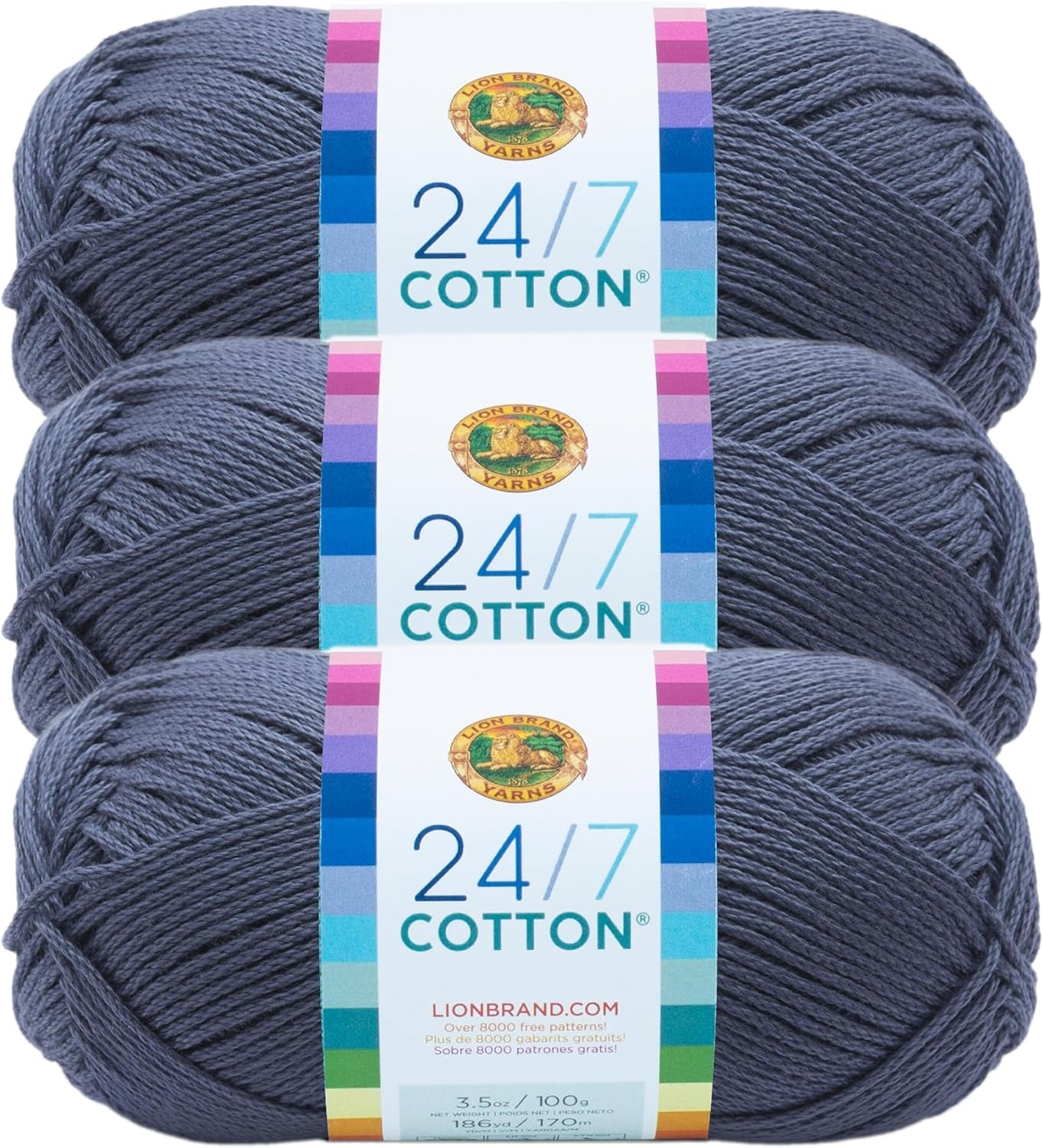 (1 Skein) 24/7 Cotton® Yarn, White