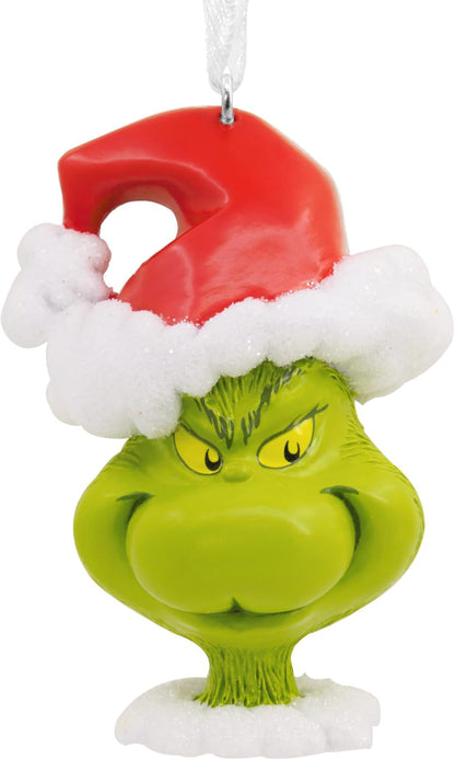 Dr. Seuss'S How the Grinch Stole Christmas! Grinch in Santa Hat Christmas Ornament