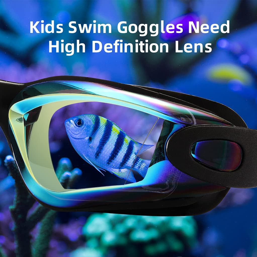 Kids Swim Goggles, Pack of 2 Swimming Goggles for Children Boys & Girls Age 3-14