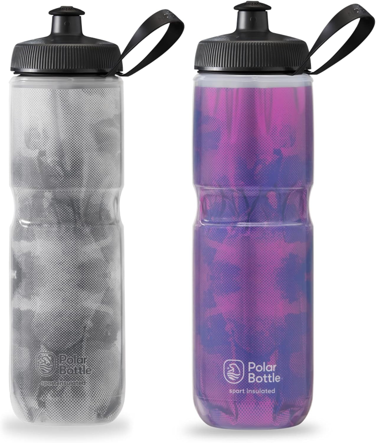 Sport Insulated Water Bottle - Leak Proof Water Bottles Keep Water Cooler 2X Longer than a Regular Reusable Water Bottle -Bpa-Free, Sport & Bike Squeeze Bottle with Handle