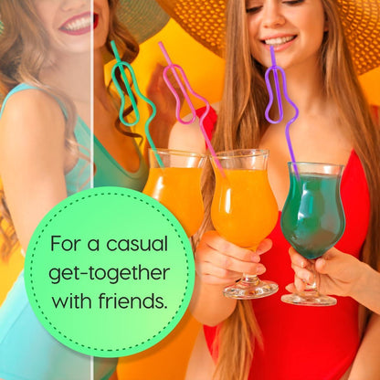 6Pcs Drink Straw for Adults Bridal Shower Birthday Party Wedding Favor Decor