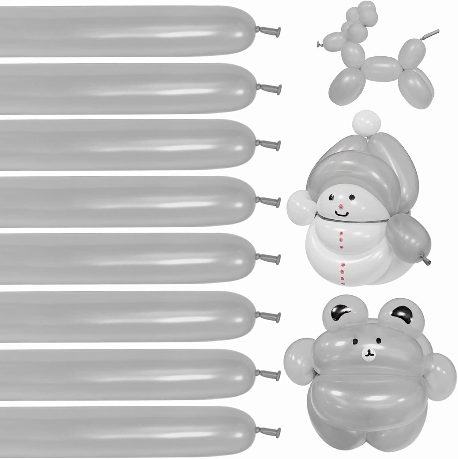 100Pcs Clear 260 Balloons Clear Long Skinny Latex Balloons for Animal Balloons, Premium Quality Balloons for Beginners Balloons Making Kid'S Carnivals Party Decoartion