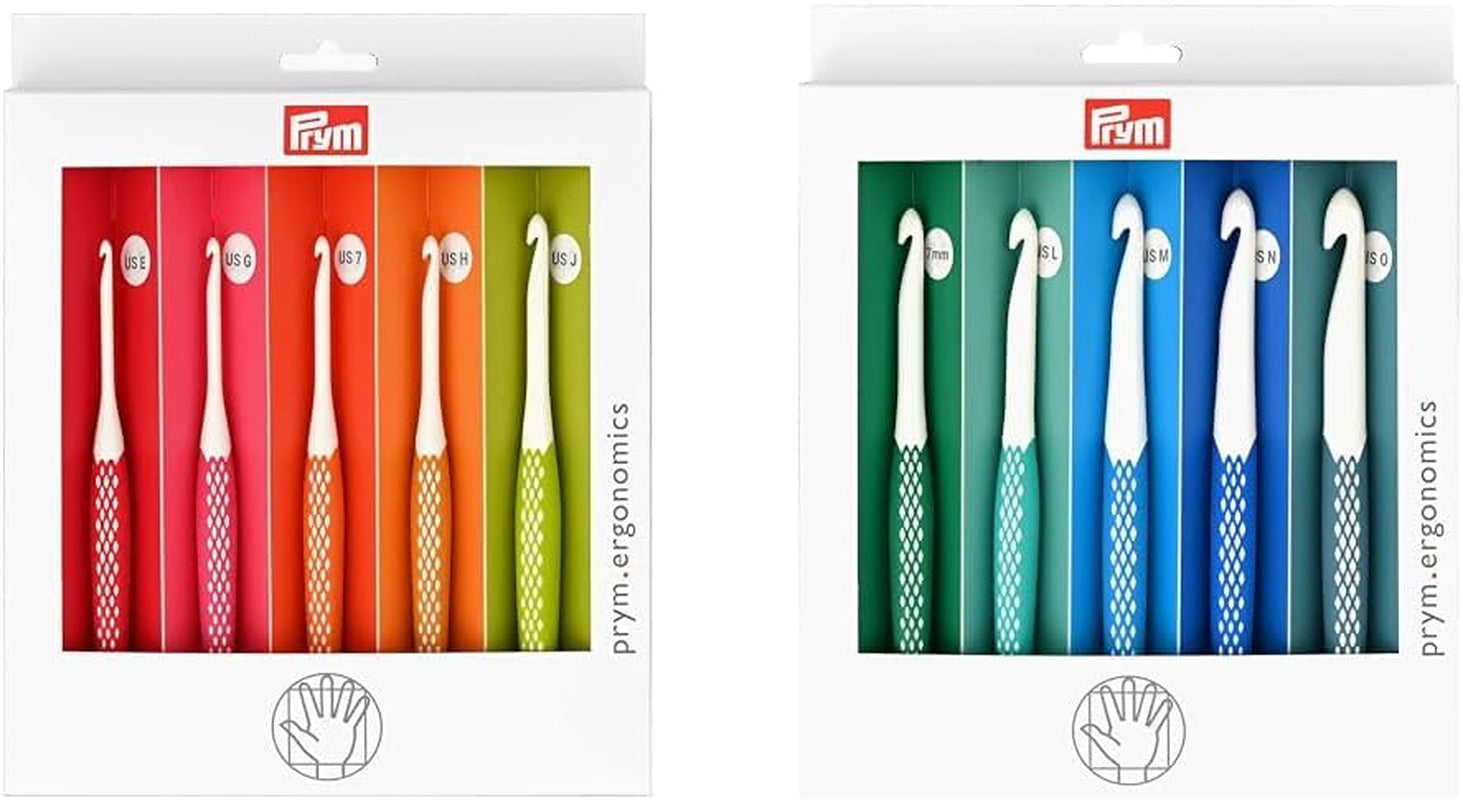 Ergonomics Crochet Hook Set, Small (E, G, 7, H, J)