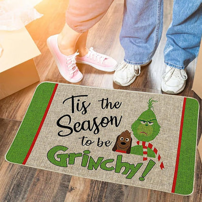 Christmas Kitchen Rugs and Mats Set of 2, Christmas Indoor Floor Mats Non-Slip Kitchen Mat Door Mat Runner Rug for Kitchen Home Christmas Decor 17" X 47"+17" X 29"