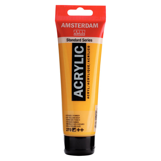 Standard Acrylic Paint, 120ml, Azo Yellow Deep 270