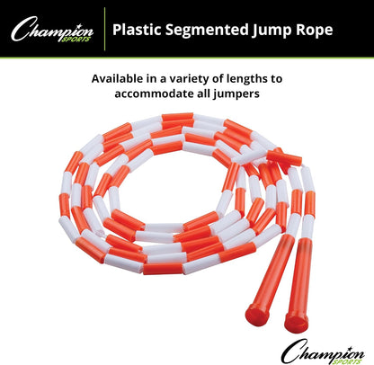 Classic Plastic Segmented Beaded Jump Ropes - Phys. Ed, Gym, Fitness and Recreational Use, in a Variety of Lengths for Kids to Adults