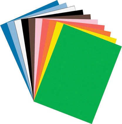 Construction Paper P103031, 10 Classic Colors, 9" X 12", 50 Sheets