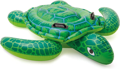 Lil' Sea Turtle Inflatable Pool Float: Animal Pool Toy for Kids – 2 Heavy-Duty Handles – 88Lb Weight Capacity – 59" X 50" – for Ages 3+