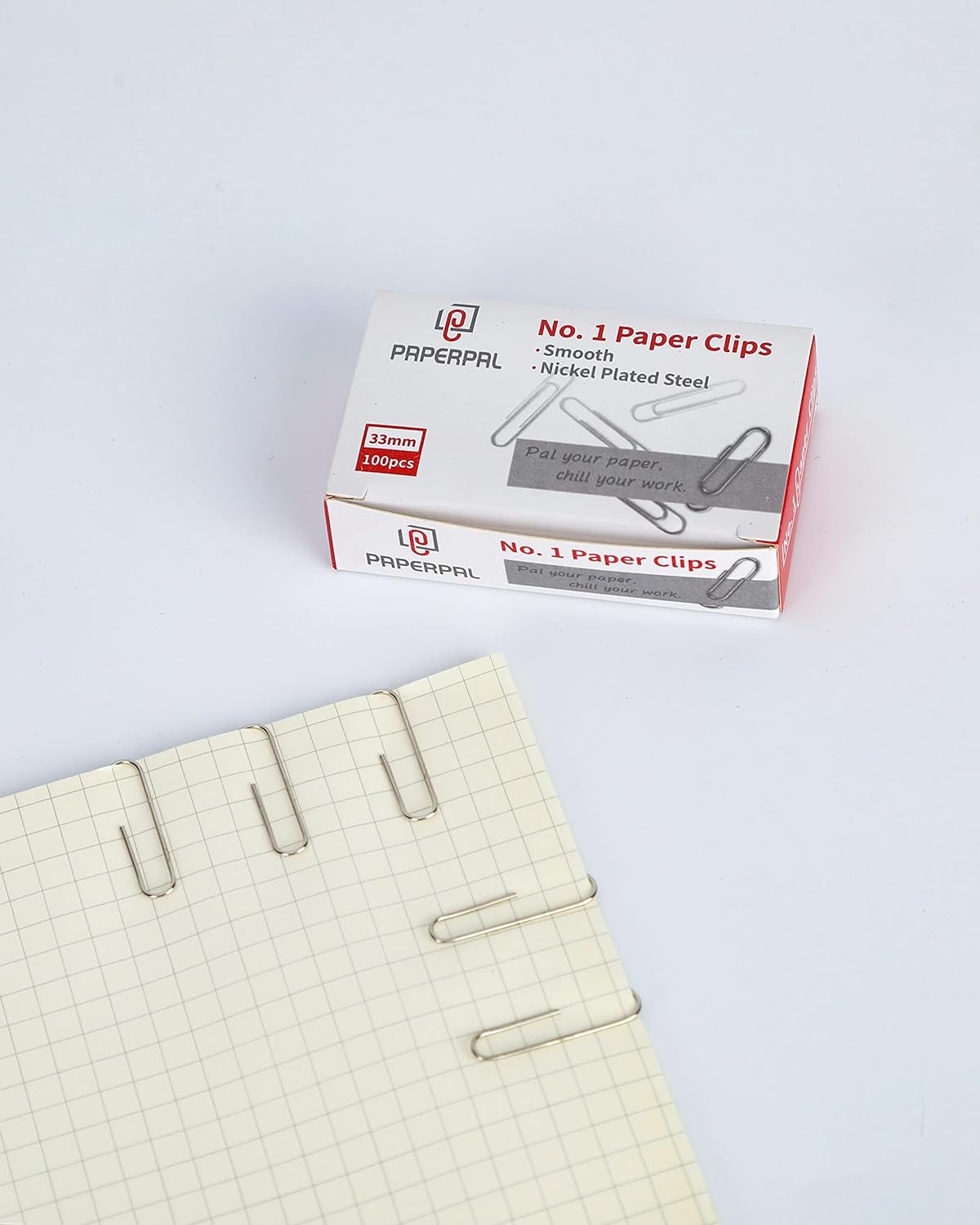 #1 Smooth Paper Clips, 600 Medium Paper Clips (6 Boxes of 100 Each), Paperclips for Office School & Personal Use, Daily DIY, 1-2/7" Silver Paper Clip Standard Size (No. 1 Paper Clips, Smooth)