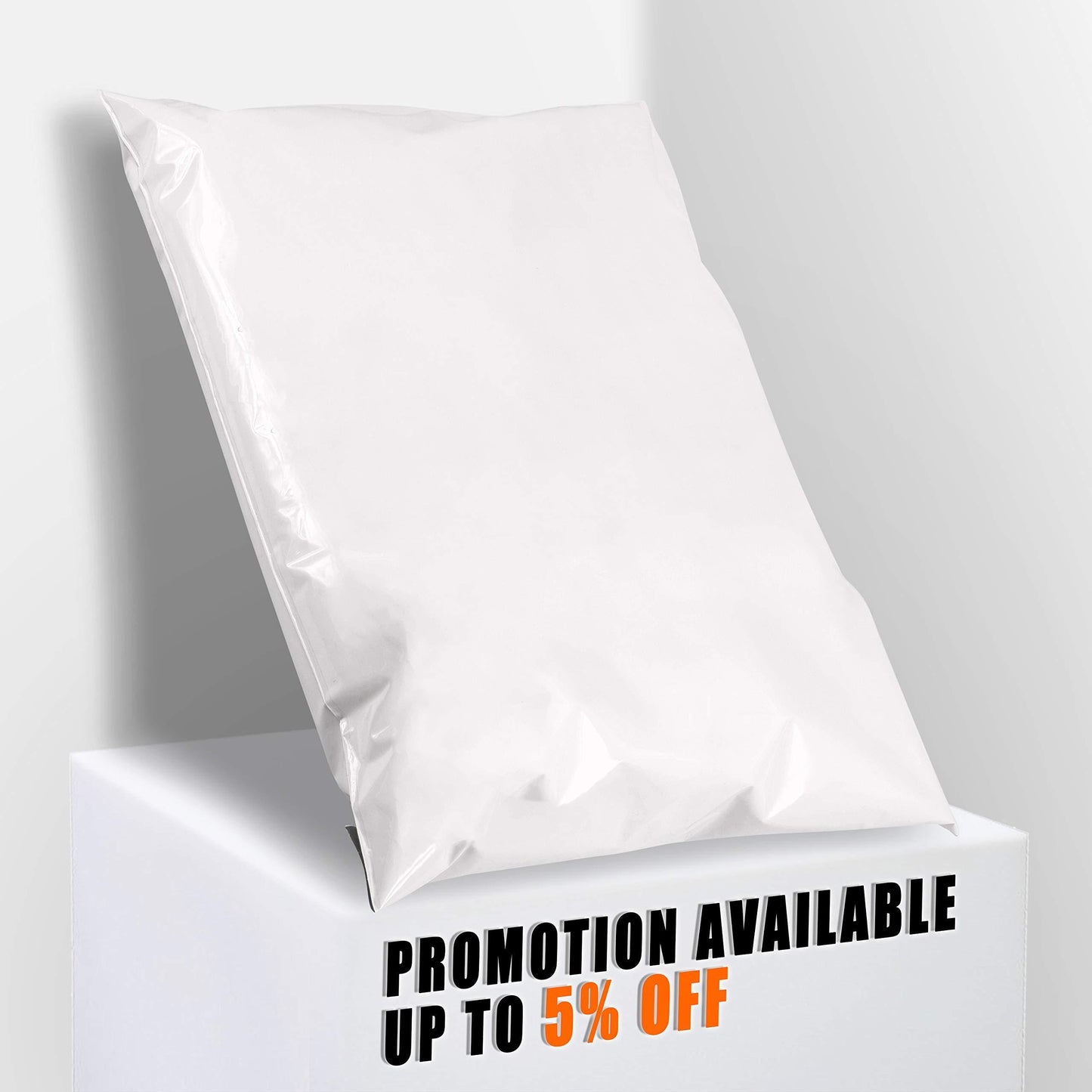 Gusseted Large Poly Mailers 11x13x4 Size. Pack of 100 White Poly Shipping Bags