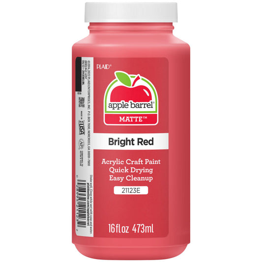 Acrylic Paint Matte, 16oz., Bright Red