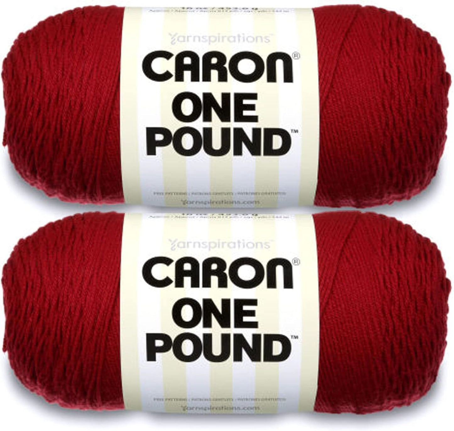 One Pound White Yarn - 2 Pack of 454G/16Oz - Acrylic - 4 Medium (Worsted) - 812 Yards - Knitting/Crochet