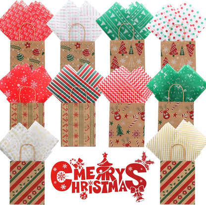 100 Sheets Christmas Tissue Paper Xmas Bulk Gift Wrapping Paper Bag for Christmas Gift Wrapping Boxes DIY Crafts Birthday Holiday Decoration 19.7 ×13.8 Inch (10 Patterns)