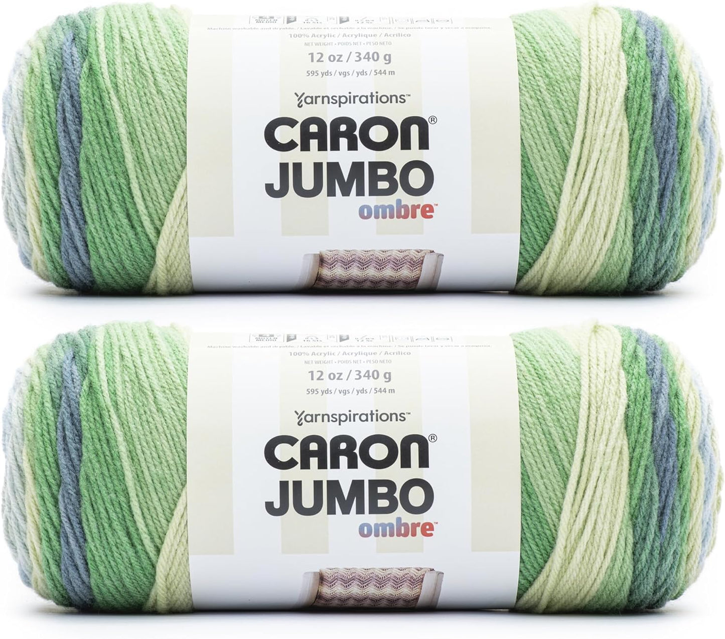 One Pound White Yarn - 2 Pack of 454G/16Oz - Acrylic - 4 Medium (Worsted) - 812 Yards - Knitting/Crochet