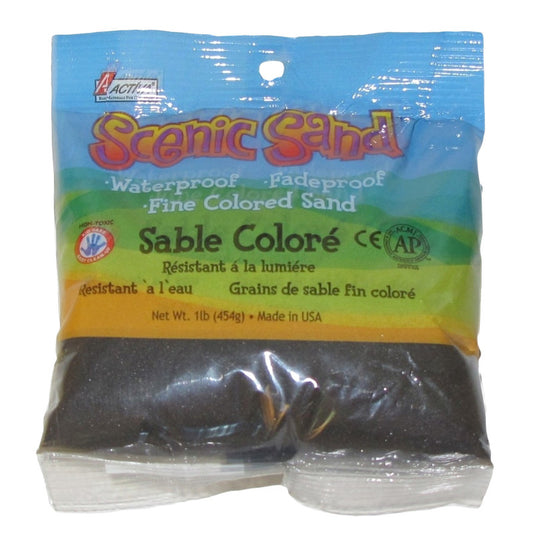 Scenic Sand™ Craft Colored Sand, Deep Black, 1lb (454g) Bag