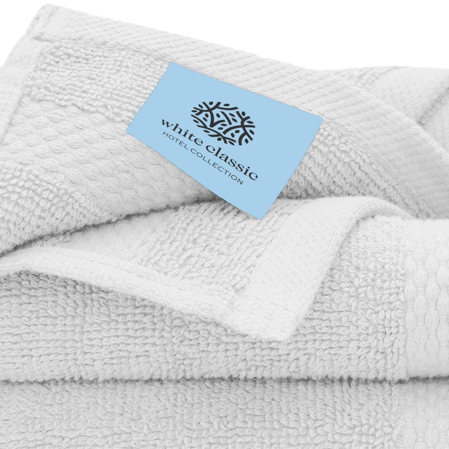 Luxury Silver Bath Towel Set   Combed Cotton Hotel Quality Absorbent 8 Piece