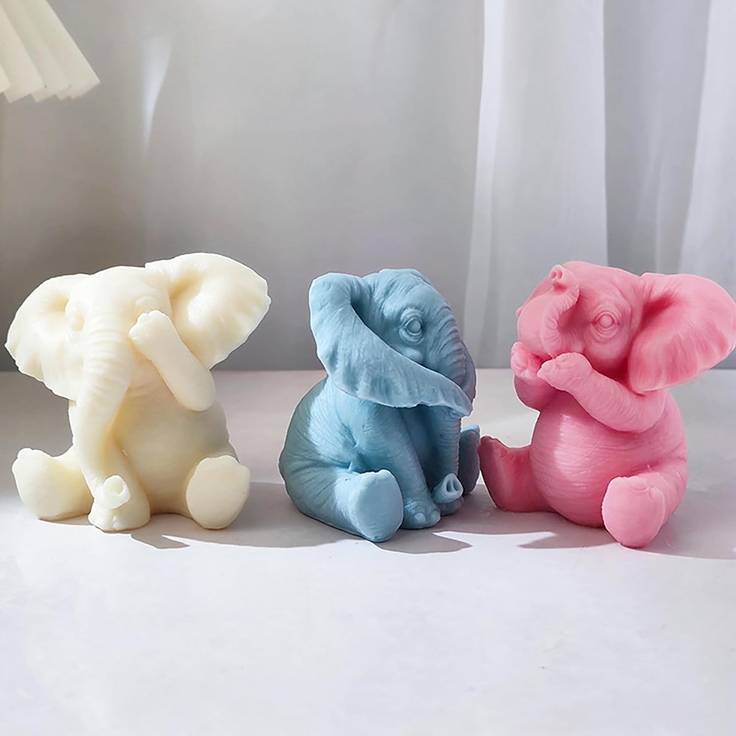 Elephant Mold Elephant Candle Mold Animal Candle Mold Elephant Resin Casting Mold Resin Making Molds Silicone Mold for Candle Home Decorate Mold Candle Making Mold 3D Animal Mold