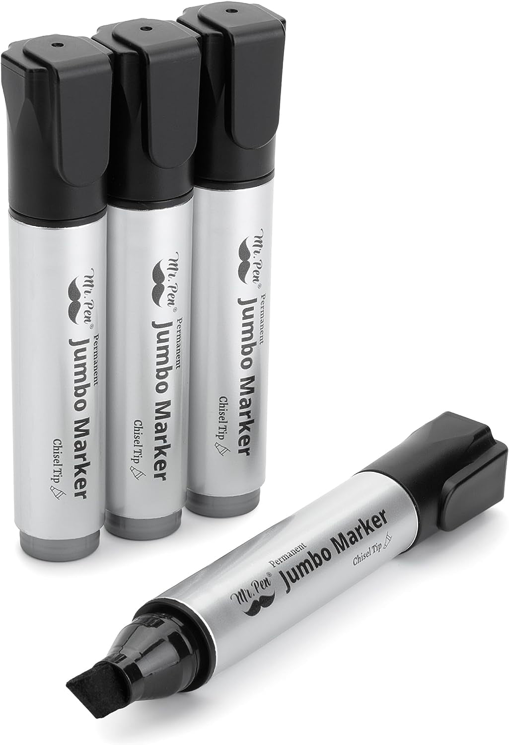 - Jumbo Permanent Markers, 4 Pack, Chisel Tip, Black Markers Permanent, Permanent Markers Black Markers, Thick Permanent Marker, Thick Markers, Jumbo Markers, Large Markers, Wide Tip Markers