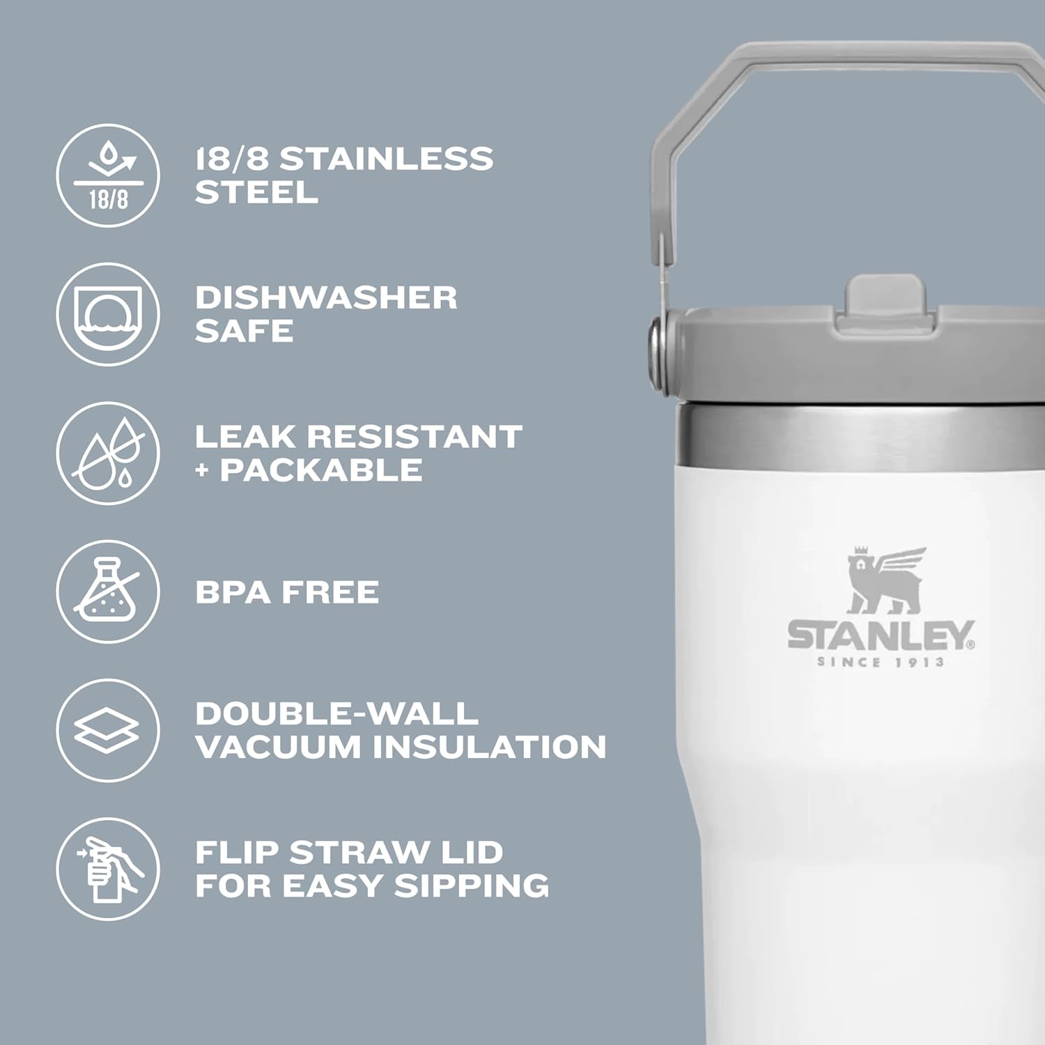 Stainless Steel Tumbler with Straw