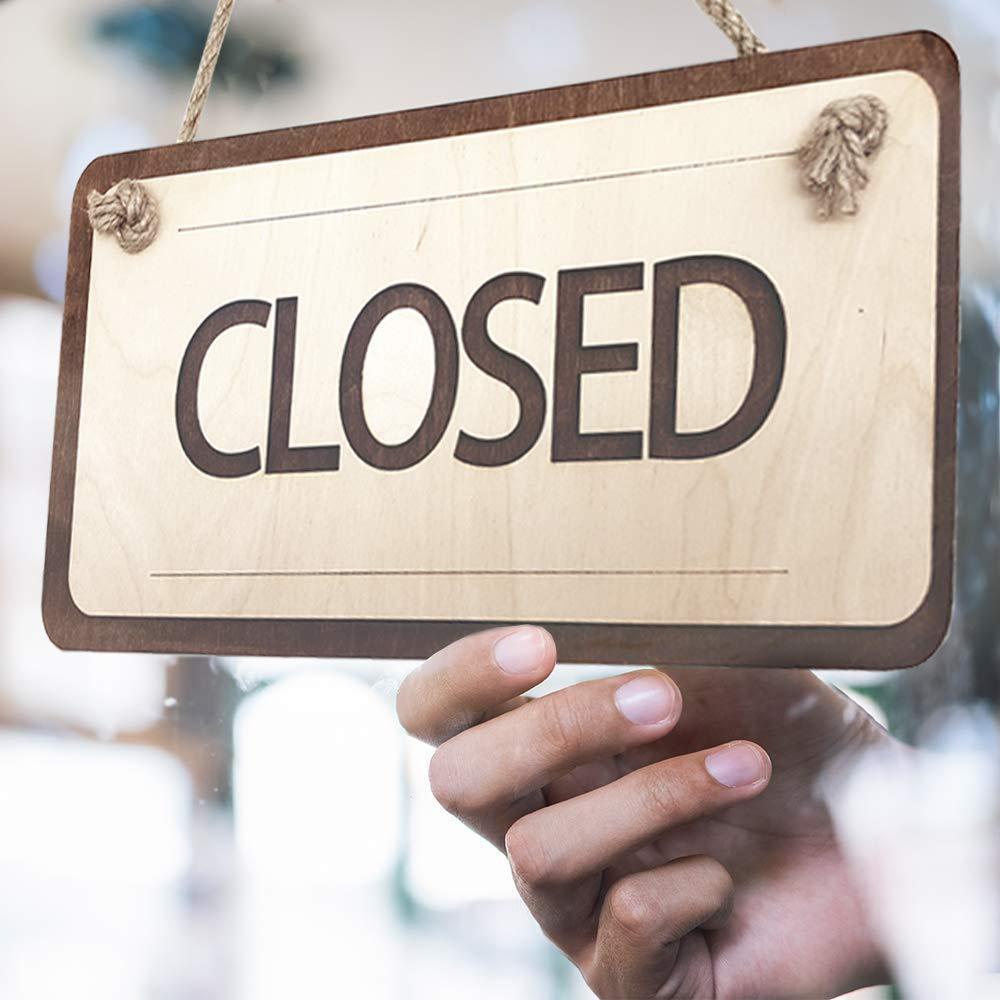 Wooden Open Closed Sign 15х7 Inch   Wooden Rustic Open and Closed Sign for