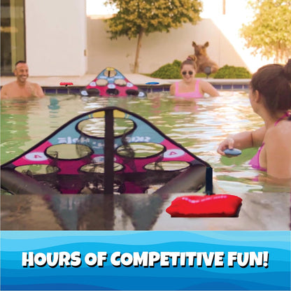 Fun Pool Game for All Ages | Well Made, Floats, Easy Setup | Stonne Skipping Meets Pool Cornhole | Pool Games for Adults and Family | Pool Toys |