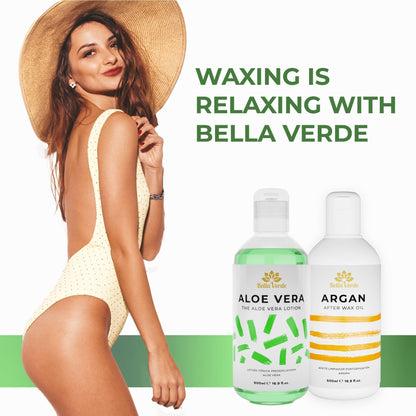 Bella Verde Pre and Post Waxing Care   Home Kit for Women and Men   Pack of 2