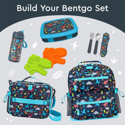 ® Kids Prints Leak-Proof, 5-Compartment Bento-Style Kids Lunch Box - Ideal Portion Sizes for Ages 3-7, Durable, Drop-Proof, Dishwasher Safe, & Made with Bpa-Free Materials (Dinosaur)