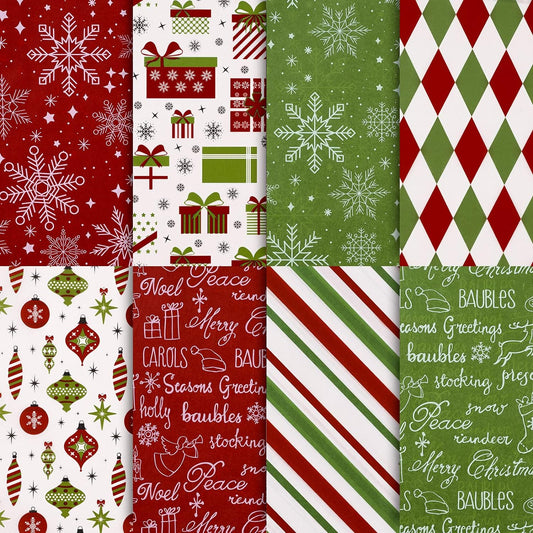 64 Sheets Christmas Tissue Paper Vintage Xmas Snowflake Gift Wrapping Paper Red Green Decorative Art Paper for Winter Home Party DIY Crafts Supplies, 14 X 20 Inch