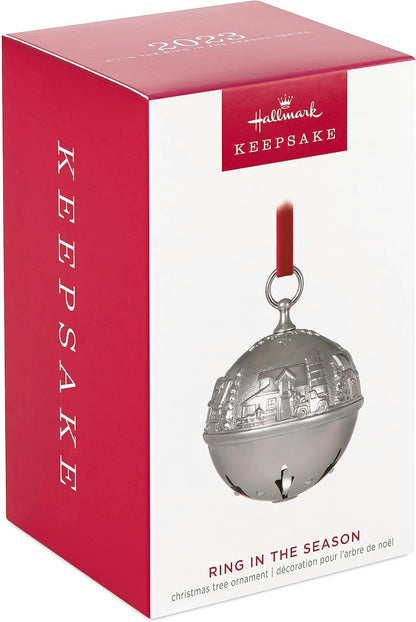 Christmas Ornament 2023, Ring in the Season, Metal Bell, Gifts for Her