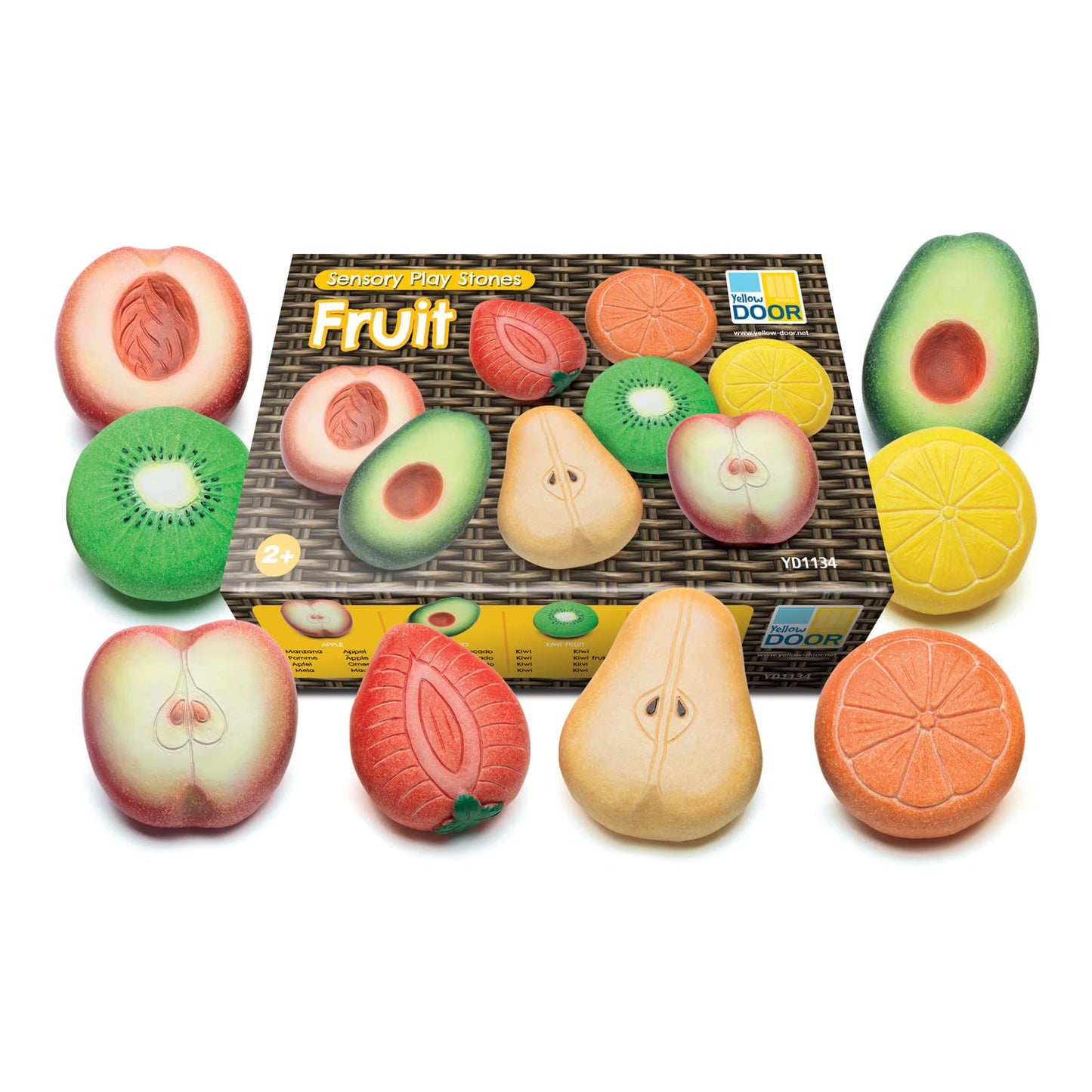 Fruit Sensory Play Stones, Set of 8