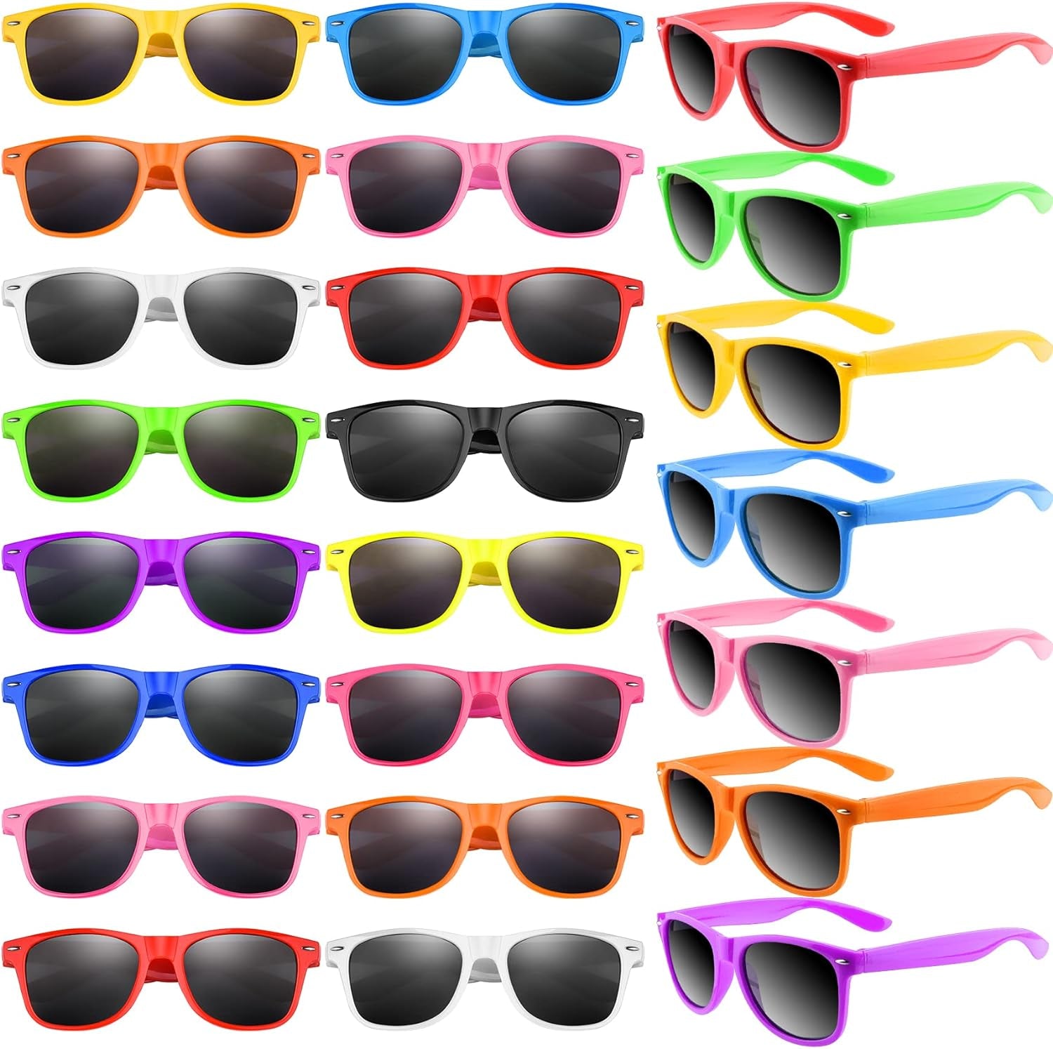 Sunglasses Party Favors Neon Colors Sunglasses Bulk Goody Bag Fillers for Beach Birthday Party Pool Party Supplies