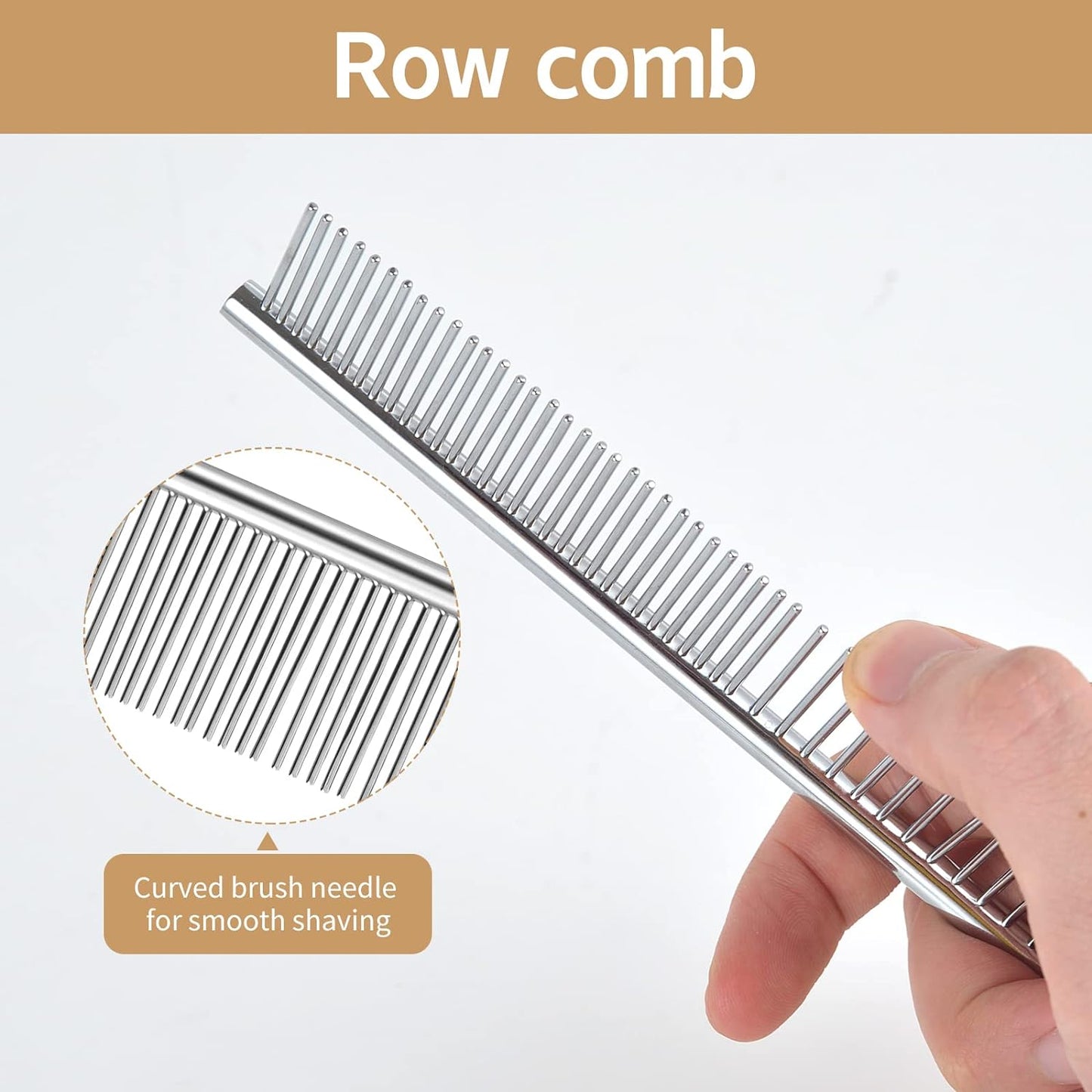 2 Pack Macrame Fringe Comb Set Stainless Steel Comb for Making Knitting Cord Rope Macrame Plant Hangers Wall Hangings Pets Hair Combing