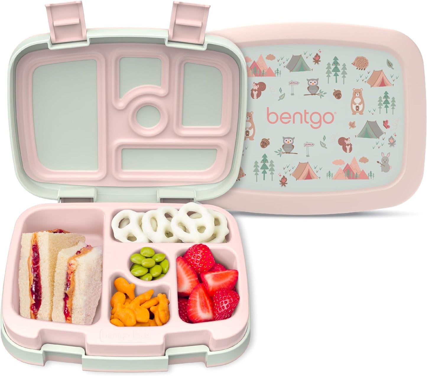 ® Kids Prints Leak-Proof, 5-Compartment Bento-Style Kids Lunch Box - Ideal Portion Sizes for Ages 3-7, Durable, Drop-Proof, Dishwasher Safe, & Made with Bpa-Free Materials (Dinosaur)