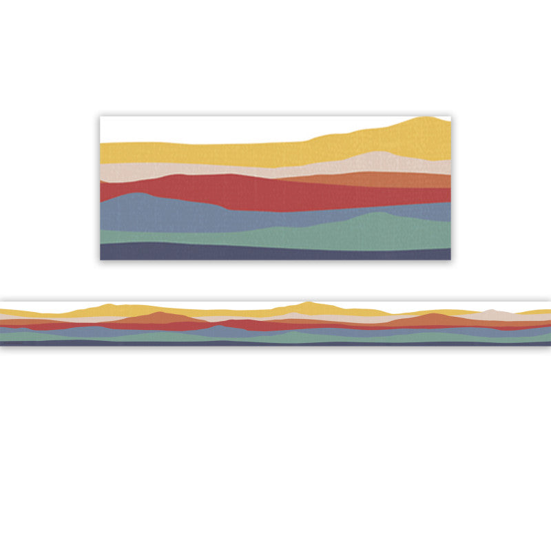 Moving Mountains Road Trip On the Horizon Die-Cut Border Trim, 35 Feet