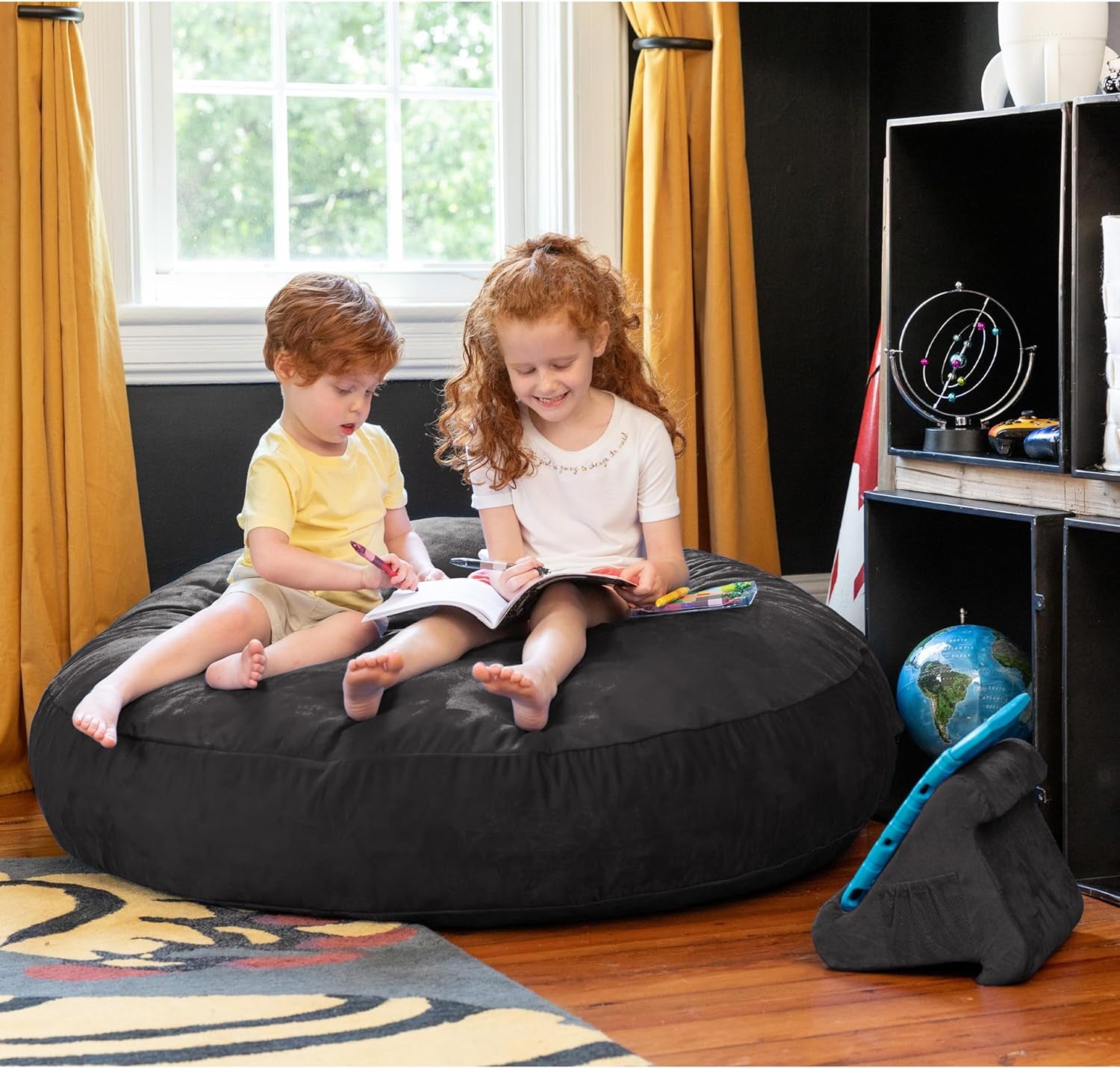 Cocoon 4 Foot Bean Bag Chair, Black