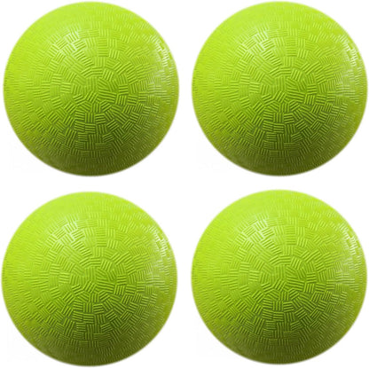 8.5-Inch Dodgeball Playground Balls, Pack of 4 Balls with 1 Pump, Official Size for Dodge Ball, Handball, Camps and Schools