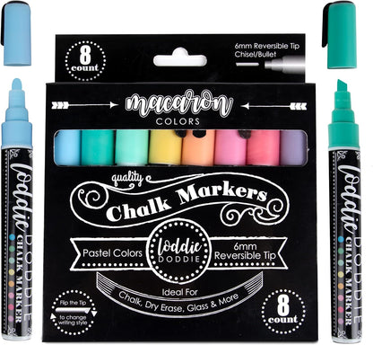 Fine Liquid Chalk Markers for Chalkboard - Erasable, Low-Odor Chalkboard Markers Erasable, White Chalk Pens 5 Count