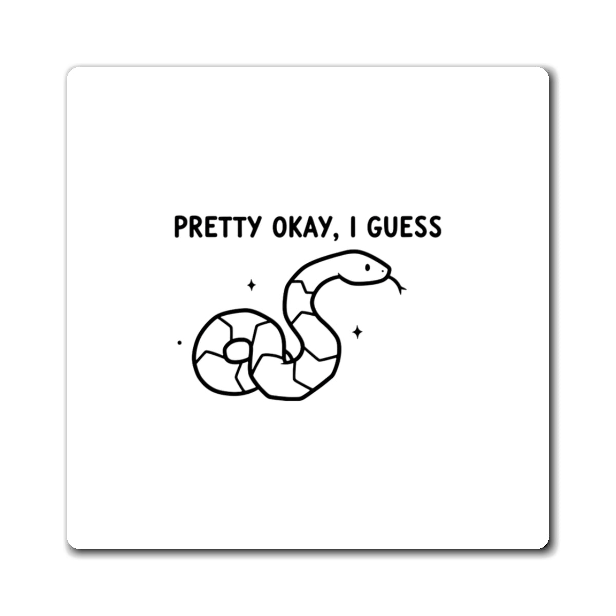 Magnets, Modern Snake Geometric, Family Gift, Collector Item