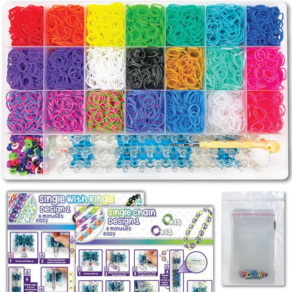 ® MEGA Combo Set, Features 7000+ Colorful Rubber Bands, 2 Step-By-Step Bracelet Instructions, Organizer Case, Great Gift for Kids 7+ to Promote Fine Motor Skills (Packaging May Vary)