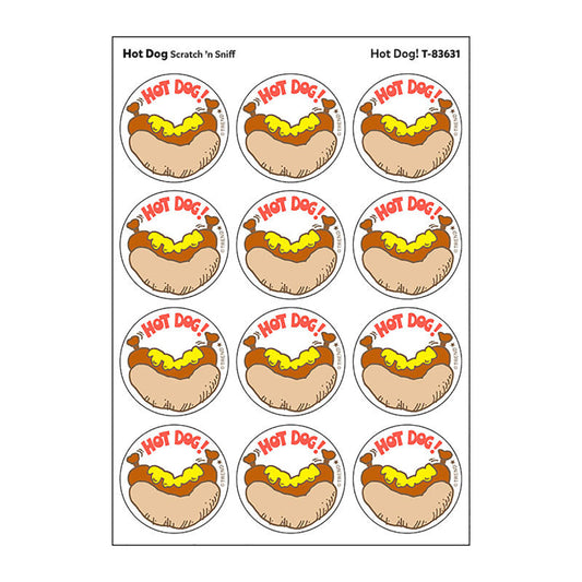 Hot Dog!/Hot Dog Scent Retro Scratch 'n Sniff Stinky Stickers®, 24 ct.