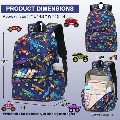 Kids School Backpack with Lunch Box for Boy Kindergarten Bookbag School Bag Preschool Kindergarten Toddler Backpack (Dinosaur Beige)