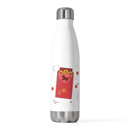 Red Envelope Horse Emblem (Gold Foil) | 20oz Insulated Stainless Steel Tumbler | Lunar New Year Gift for Family & Teachers | Fire Horse 2026