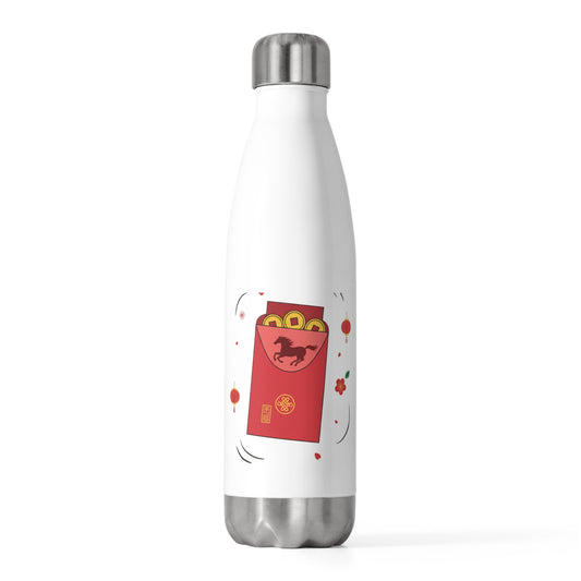 Red Envelope Horse Emblem (Gold Foil) | 20oz Insulated Stainless Steel Tumbler | Lunar New Year Gift for Family & Teachers | Fire Horse 2026