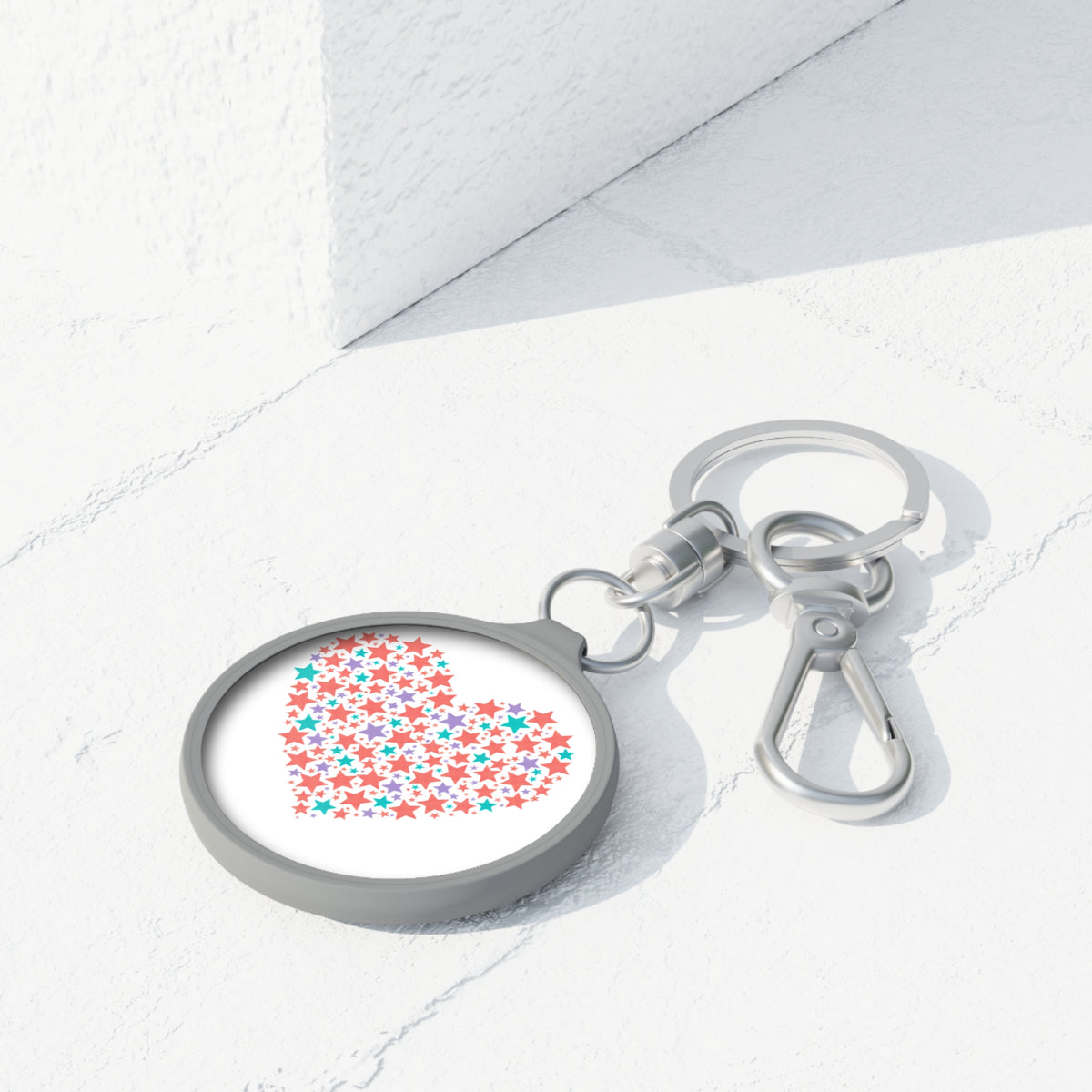 Star Cluster Heart Keyring Tag | Sparkly Bag & Key Accessory | Valentine, Galentine, Couples & Friends | Y2K Aesthetic