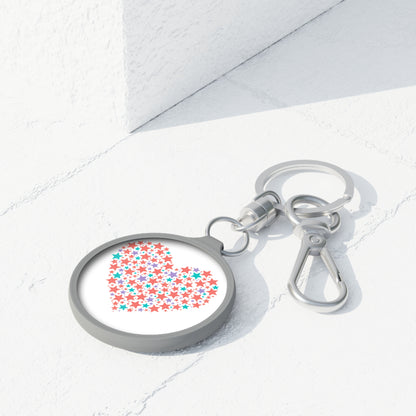 Star Cluster Heart Keyring Tag | Sparkly Bag & Key Accessory | Valentine, Galentine, Couples & Friends | Y2K Aesthetic