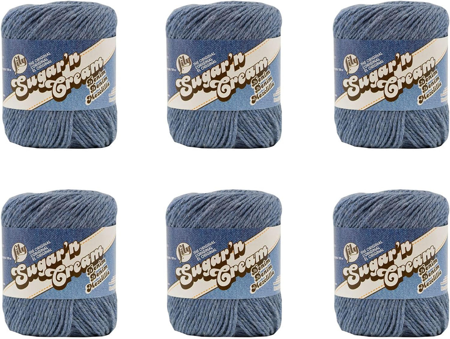 Sugar 'N Cream the Original Solid Yarn, 2.5Oz, Medium 4 Gauge, 100% Cotton - Ecru - Machine Wash & Dry