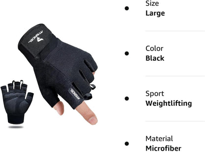 Workout Gloves for Men and Women, Exercise Gloves for Weight Lifting, Cycling, Gym, Training, Breathable and Snug Fit