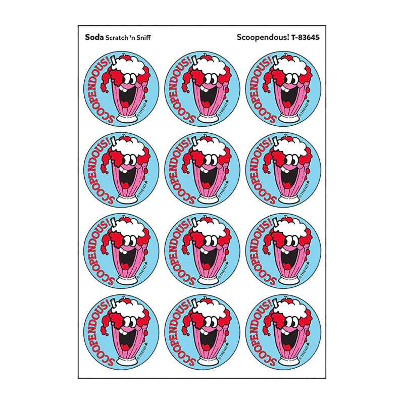 Scoopendous!/Soda scent Retro Scratch 'n Sniff Stinky Stickers®, 24 ct.