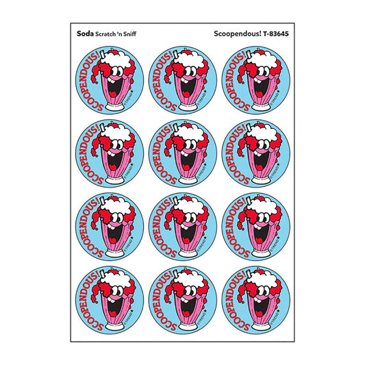 Scoopendous!/Soda scent Retro Scratch 'n Sniff Stinky Stickers®, 24 ct.